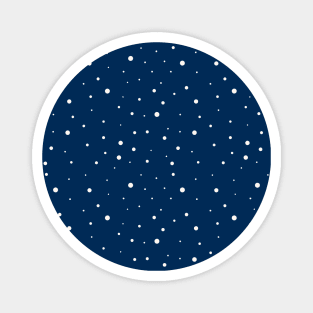 Small and big beige dots over blue Magnet